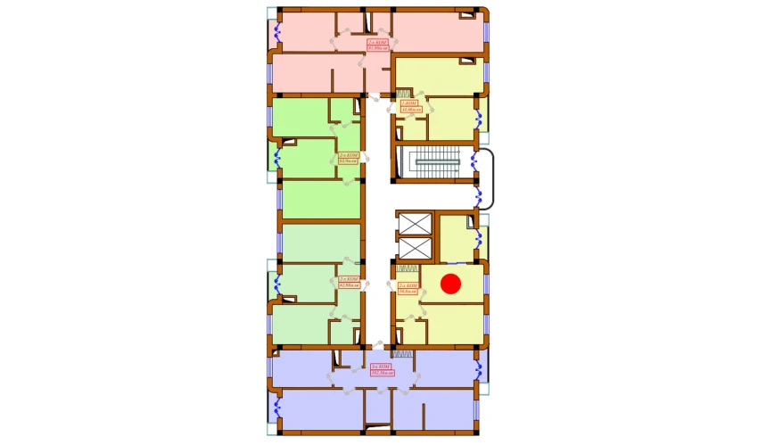 2-xonali xonadon 56.8 m²  7/12 qavat | Aviasozlar Plaza Turar-joy majmuasi