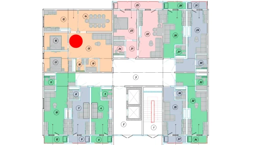 3-xonali xonadon 80.4 m²  12/16 qavat | EKO PARK Turar-joy majmuasi
