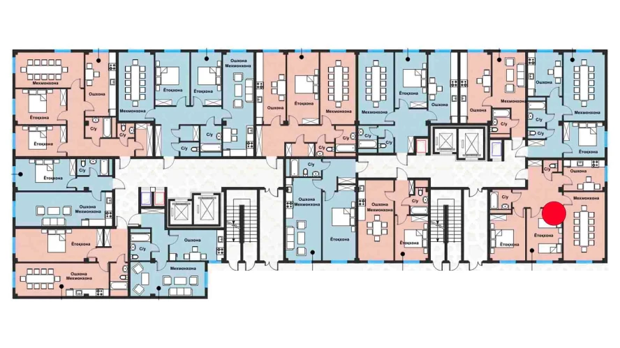 1-комн. квартира 71.09 м²  1/12 этаж | Жилой комплекс Zangota City 1 -ETAP