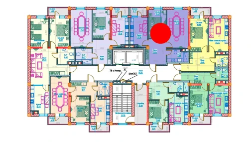 2-комнатная квартира 69.18 м²  2/13 этаж | Жилой комплекс Al-Qasr