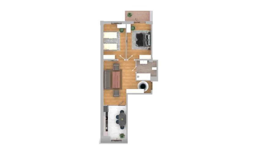 3-комнатная квартира 76.62 м²  10/13 этаж | Жилой комплекс Al-Qasr