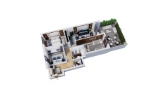 3-комн. квартира 116.74 м²  3/16 этаж | Жилой комплекс Musaffo