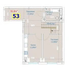 1-комн. квартира 104 м²  1/9 этаж | Жилой комплекс YANGI AVLOD