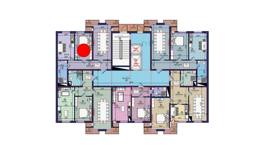 2-xonali xonadon 64.9 m²  10/10 qavat | NURAFSHON Turar-joy majmuasi