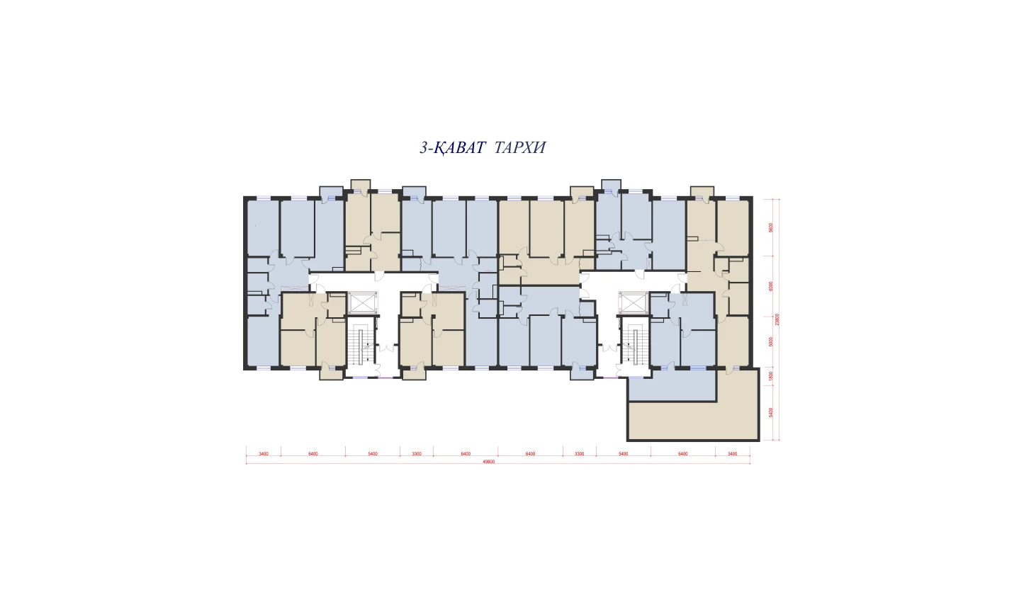 1-комн. квартира 45.27 м²  3/10 этаж | Жилой комплекс Ko'kcha-Oqtepa