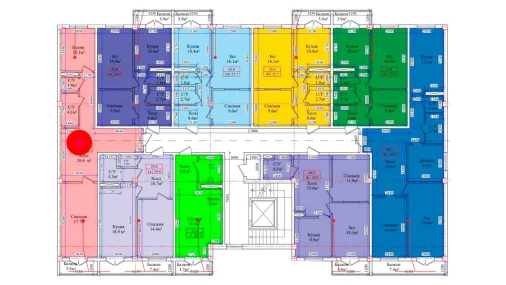 2-xonali xonadon 65.6 m²  6/9 qavat | CHIRCHIQ CITY Turar-joy majmuasi