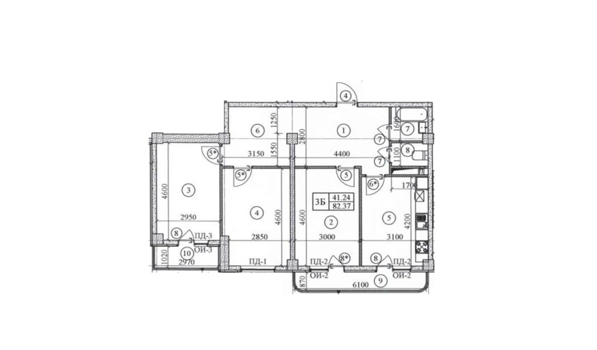 3-комнатная квартира 80 м²  3/9 этаж | Жилой комплекс Yangi O'zbekiston