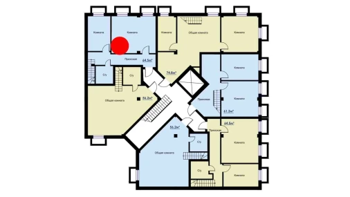 2-комнатная квартира 129 м²  1/6 этаж | Жилой комплекс CHOSHTEPA GARDEN