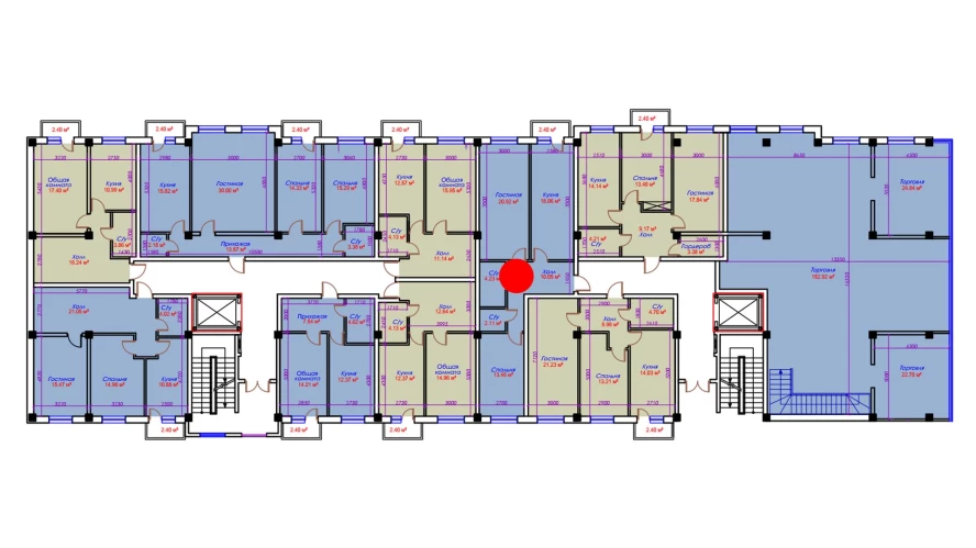 2-комн. квартира 71.23 м²  2/10 этаж | Жилой комплекс Ko'kcha-Oqtepa