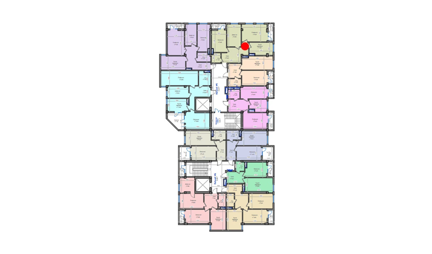 3-xonali xonadon 87.8 m²  6/13 qavat | ORZU SAROYI Turar-joy majmuasi