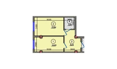 1-комн. квартира 41.52 м² 4/10 этаж | Жилой комплекс Qibray City 1-комн. квартира 41.52 м² 4/10 этаж | Жилой комплекс Qibray City