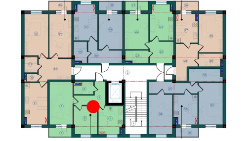2-xonali xonadon 101.4 m²  7/7 qavat | Bristol Turar-joy majmuasi