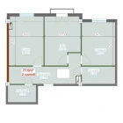 2-xonali xonadon 77 m²  3/9 qavat | YANGI AVLOD Turar-joy majmuasi