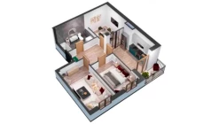 2-комн. квартира 60.04 м²  5/10 этаж | Жилой комплекс YANGIOBOD RESIDENCE