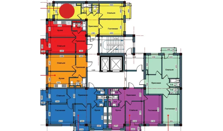 2-комнатная квартира 61.7 м²  10/10 этаж | Жилой комплекс NUR BARAKA