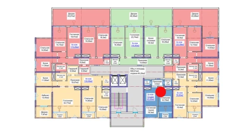 2-комнатная квартира 45.9 м²  2/16 этаж | Жилой комплекс ELITE ECO CITY