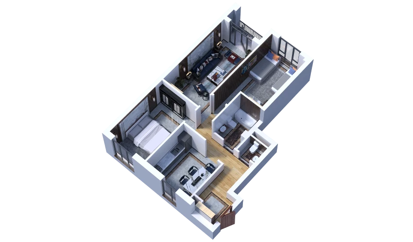 3-xonali xonadon 156.1 m²  16/16 qavat | Musaffo Turar-joy majmuasi