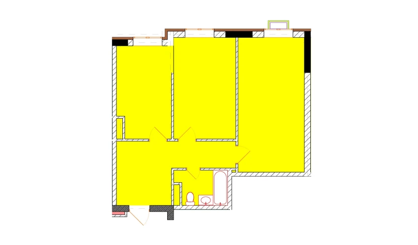 2-комнатная квартира 47.3 м²  6/9 этаж | Жилой комплекс Uchtepa Avenue