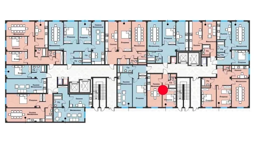 1-xonali xonadon 38.51 m²  1/12 qavat | Zangota City 1 -ETAP Turar-joy majmuasi