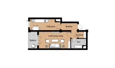 1-xonali xonadon 53 m²  15/16 qavat | Musaffo Turar-joy majmuasi