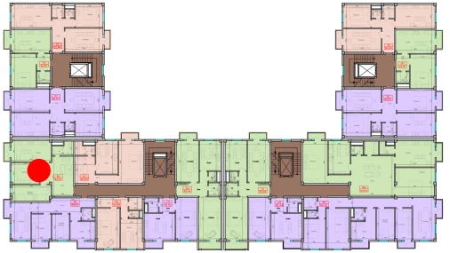 3-xonali xonadon 75.4 m²  5/7 qavat | Gulbadanbegim Turar-joy majmuasi