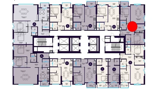 3-xonali xonadon 92.3 m²  11/21 qavat | Central Avenue Turar-joy majmuasi