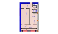 1-комн. квартира 57.4 м²  1/9 этаж | Жилой комплекс SHOHSAROY