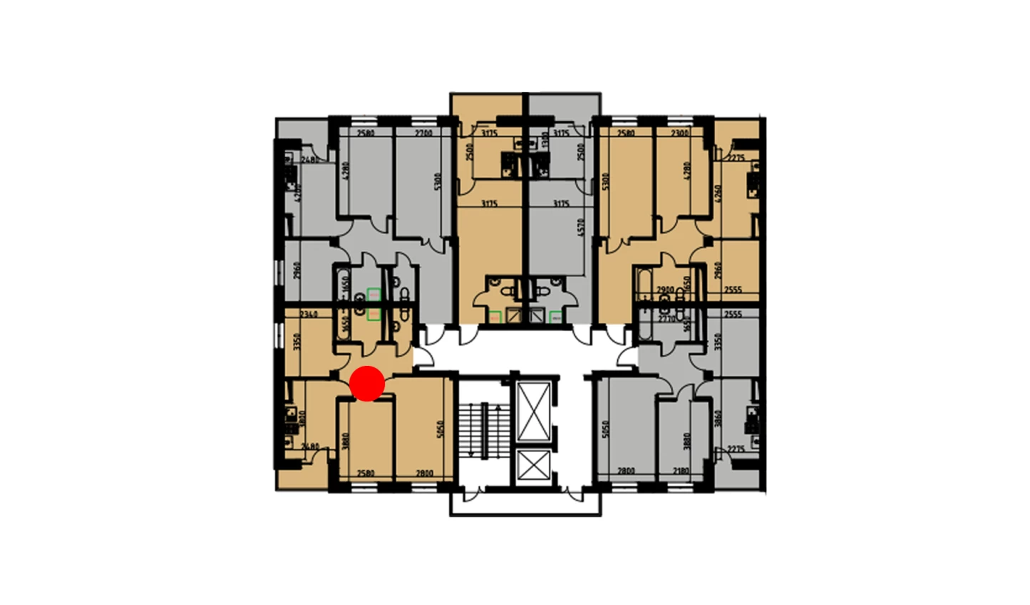 3-комн. квартира 55.32 м²  5/10 этаж | Жилой комплекс YANGIOBOD RESIDENCE