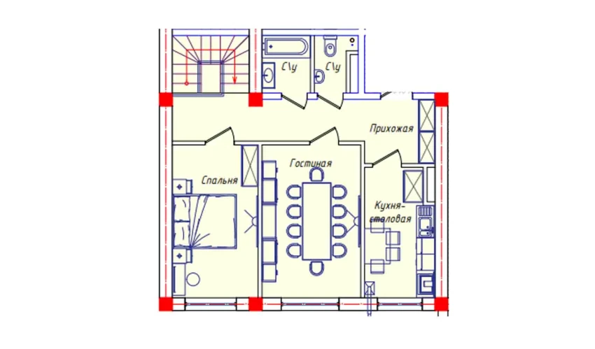 5-комнатная квартира 132.6 м²  1/8 этаж | Жилой комплекс STAR HOUSE RESIDENCE