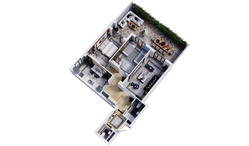 3-xonali xonadon 127.8 m²  3/16 qavat | Musaffo Turar-joy majmuasi