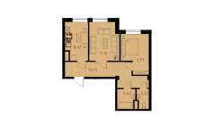 2-комн. квартира 48.39 м²  3/9 этаж | Жилой комплекс MINGCHINOR