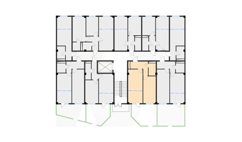 2-xonali xonadon 46.72 m²  1/7 qavat | Bochka Resort Turar-joy majmuasi