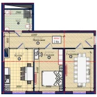 2-xonali xonadon 60 m²  1/10 qavat | NURAFSHON Turar-joy majmuasi