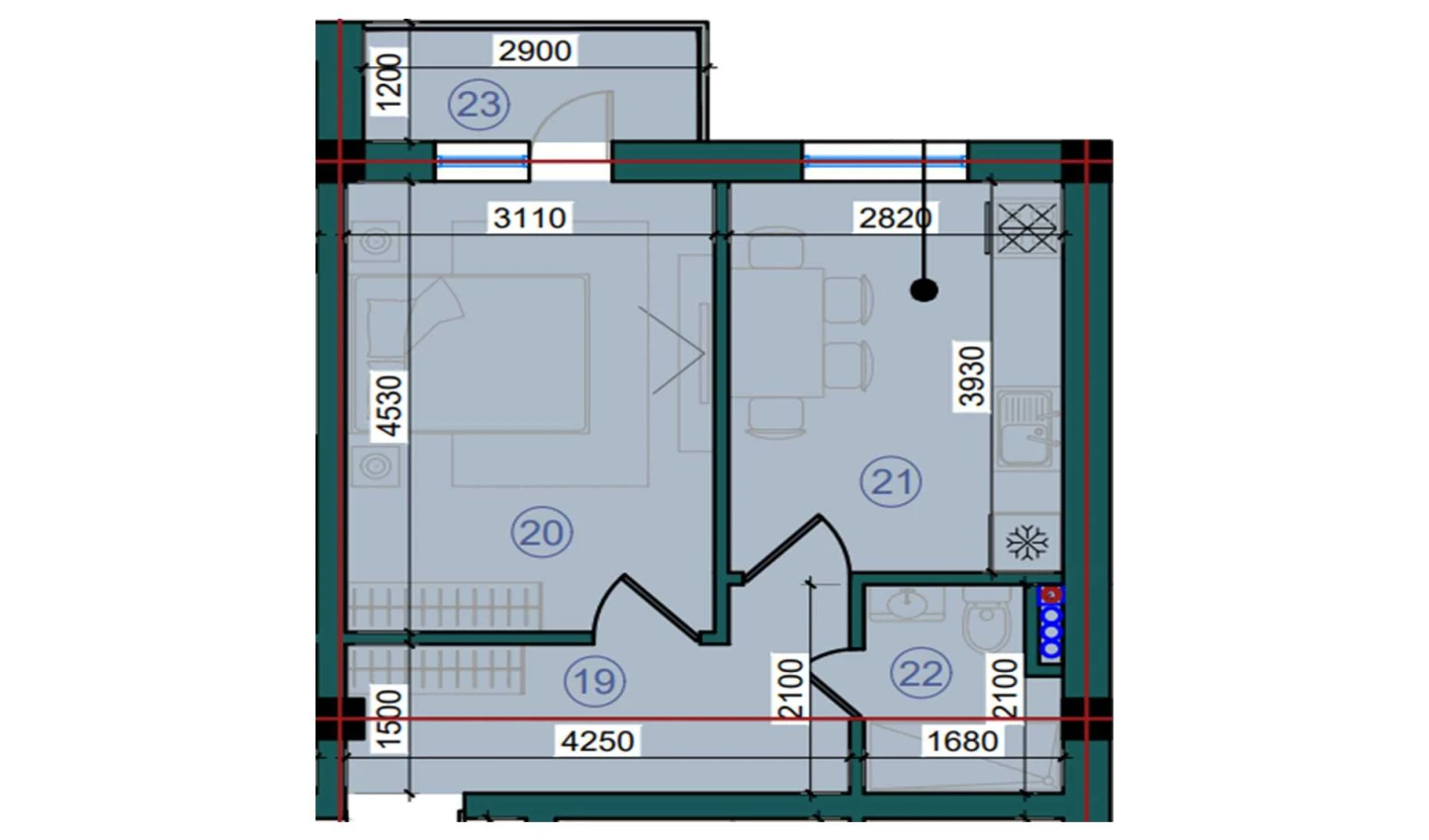 1-комн. квартира 77.4 м²  7/7 этаж | Жилой комплекс Bristol