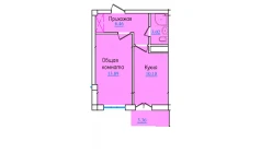 1-комн. квартира 36.91 м²  6/9 этаж | Жилой комплекс PROVANS