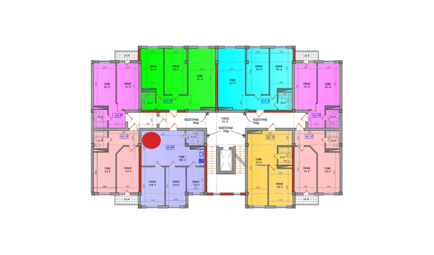 3-комн. квартира 68.08 м² 4/9 этаж | Жилой комплекс Yuksalish Nurafshon 3-комн. квартира 68.08 м² 4/9 этаж | Жилой комплекс Yuksalish Nurafshon