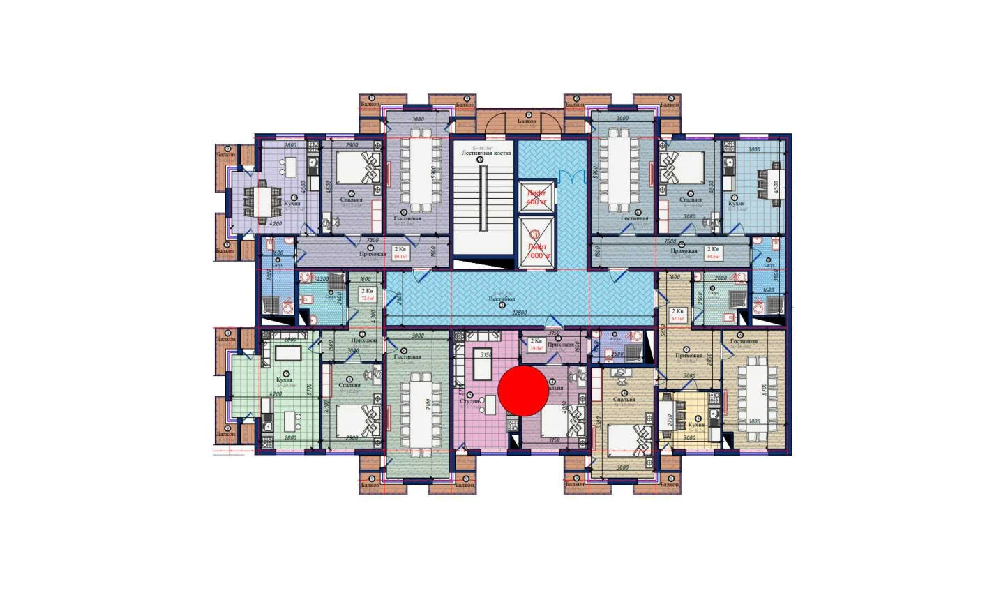 2-комн. квартира 39.3 м² 3/10 этаж | Жилой комплекс NURAFSHON 2-комн. квартира 39.3 м² 3/10 этаж | Жилой комплекс NURAFSHON
