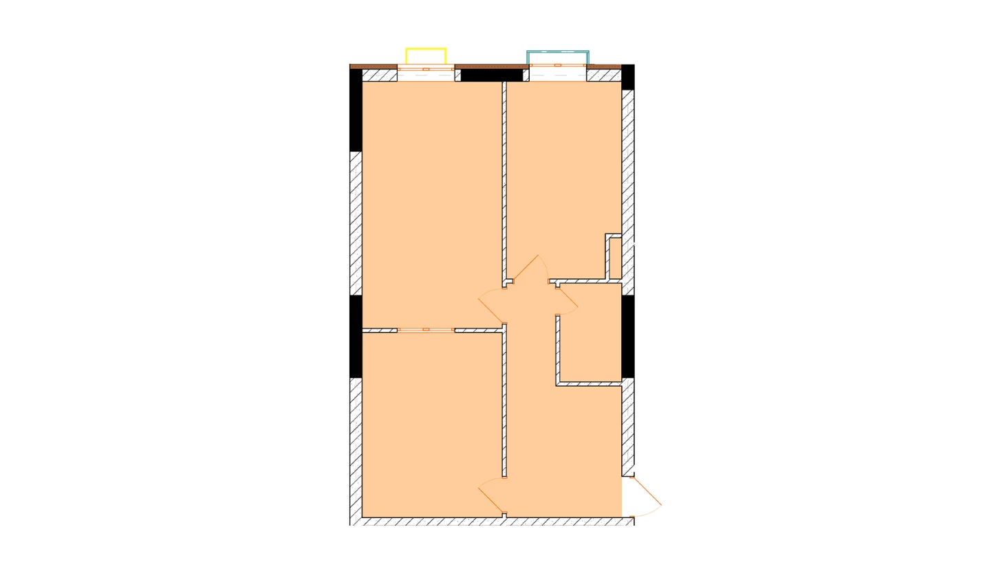 2-xonali xonadon 66.8 m²  7/11 qavat | Uchtepa Avenue Turar-joy majmuasi