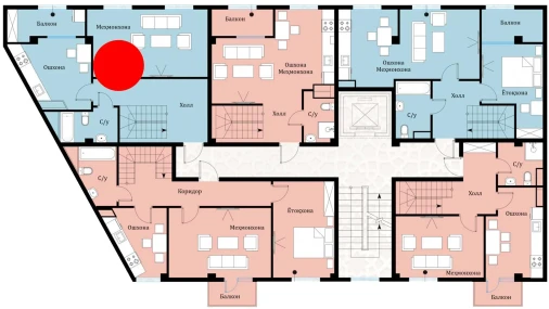 4-xonali xonadon 110.65 m²  7/7 qavat | Zangota City 2 - ETAP Turar-joy majmuasi