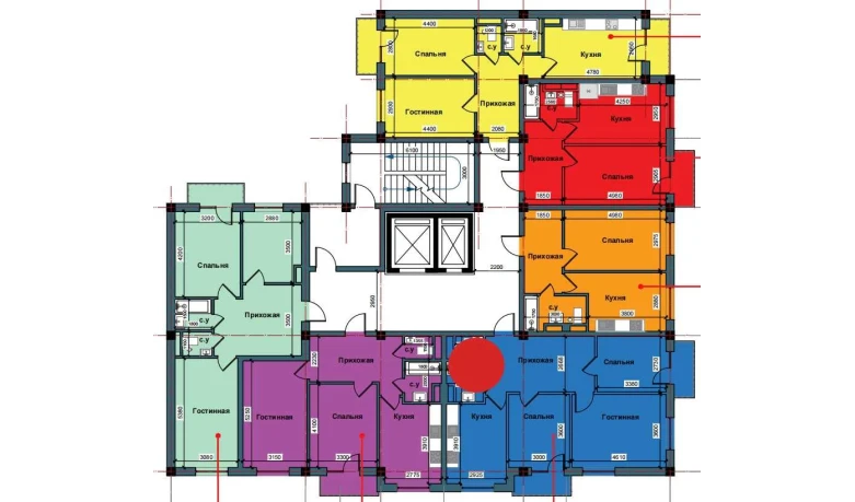3-xonali xonadon 76.3 m²  7/10 qavat | NUR BARAKA Turar-joy majmuasi