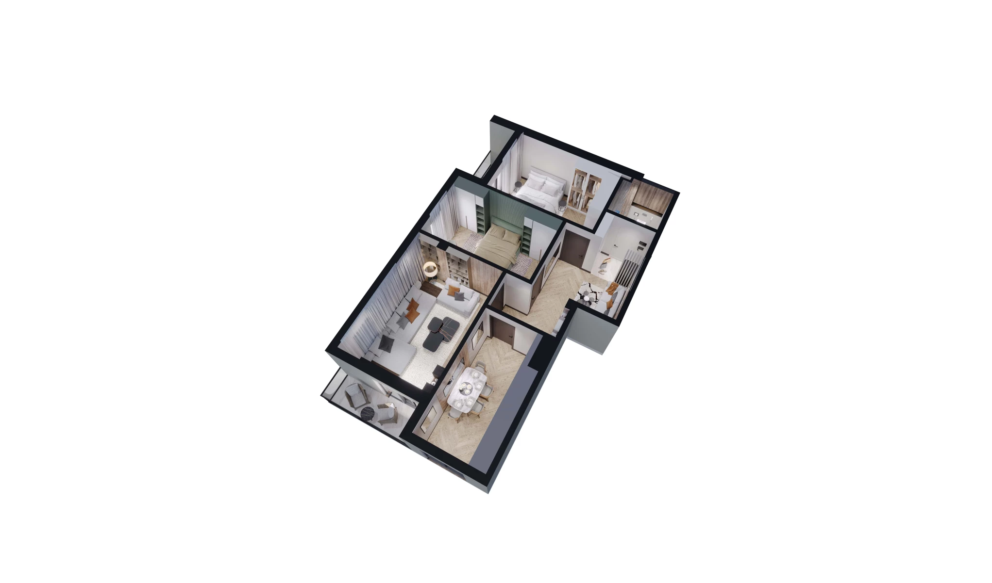 3-xonali xonadon 87.8 m²  9/13 qavat | ORZU SAROYI Turar-joy majmuasi