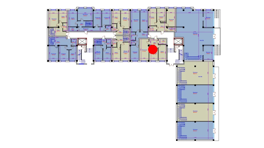 2-xonali xonadon 60.13 m²  1/10 qavat | Ko'kcha-Oqtepa Turar-joy majmuasi