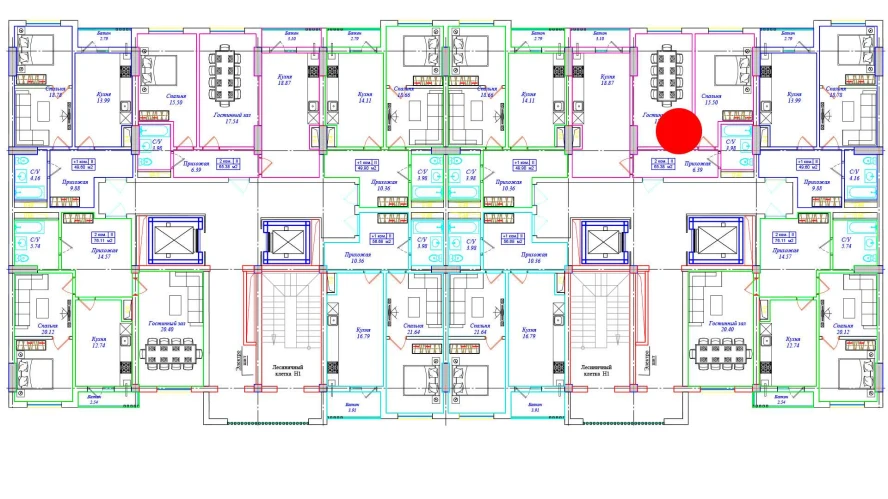 2-комн. квартира 65.38 м²  4/17 этаж | Жилой комплекс ASTRA