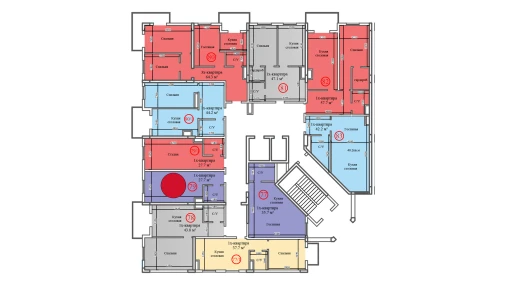 1-комнатная квартира 27.7 м²  14/14 этаж | Жилой комплекс Al-Barakat
