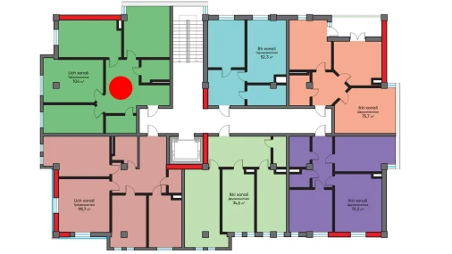 3-комнатная квартира 104 м²  4/10 этаж | Жилой комплекс BRIDGE