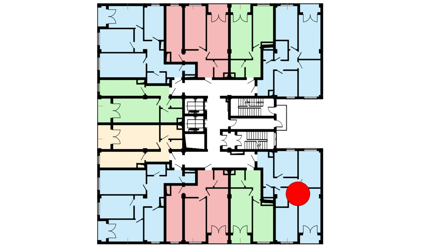 3-xonali xonadon 82 m²  13/16 qavat | Musaffo Turar-joy majmuasi