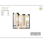 2-xonali xonadon 59.21 m²  1/10 qavat | Ko'kcha-Oqtepa Turar-joy majmuasi