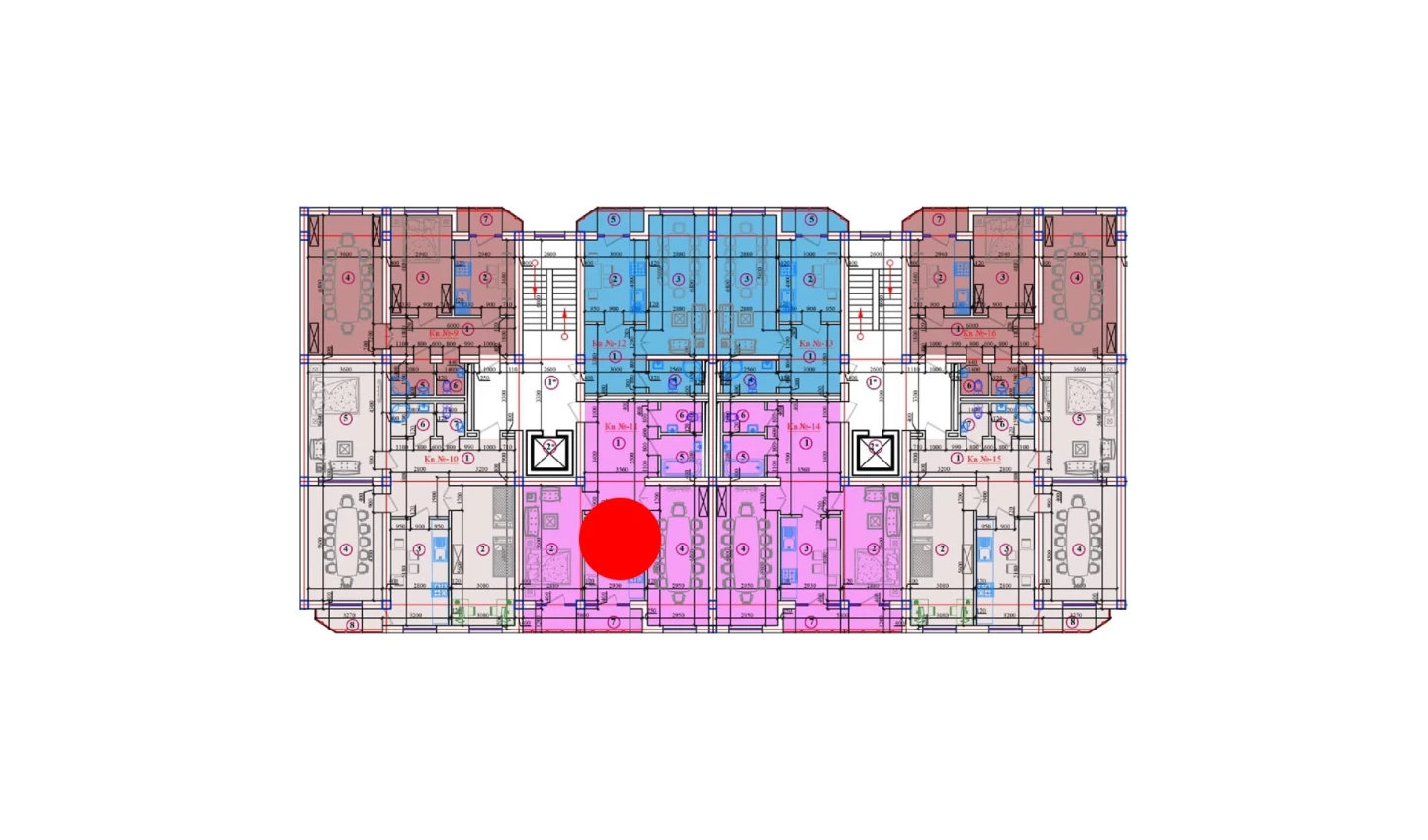 2-комн. квартира 88.15 м²  1/10 этаж | Жилой комплекс AZAMATOV GROUP
