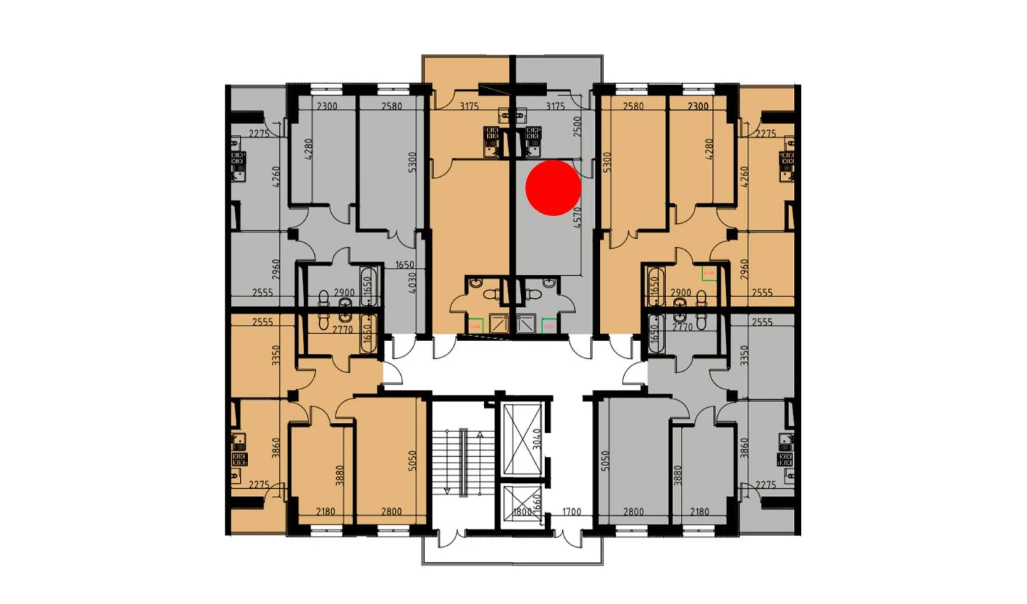 1-комн. квартира 29.24 м²  6/10 этаж | Жилой комплекс YANGIOBOD RESIDENCE