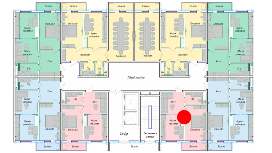 2-xonali xonadon 43.1 m²  12/12 qavat | SERGELI CITY Turar-joy majmuasi